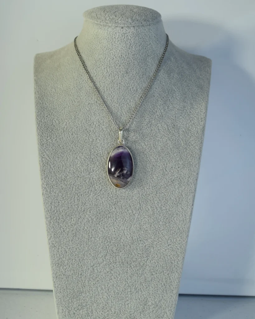 Chevron Amethyst Pendant